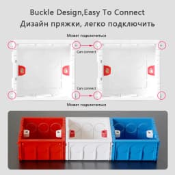 Depoguye Model 86 square recessed inner mounted plasterboard junction box Wall switch socket bottom box is suitable for EU UK