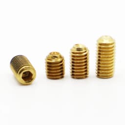 2-10pcs M2 M2.5 M3 M4 M5 M6 M8 M10 DIN916 Brass Hex Socket Set Screw Headness Grub Screw Bolts