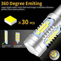 2pcs LED Daytime Running Light DRL Bulb Lamp Canbus No Error P21/5W 1157 BAY15D For Peugeot 408 308 3008 RCZ
