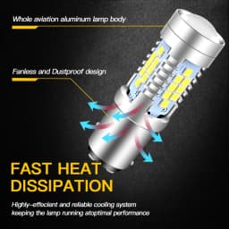2pcs LED Daytime Running Light DRL Bulb Lamp Canbus No Error P21/5W 1157 BAY15D For Peugeot 408 308 3008 RCZ