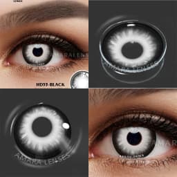 AMARA Cosplay Color Contact Lenses for Eyes Anime Eye Lens 1Pair White Black Lenses Contact Lenses Cosmetic Color Lens Eyes