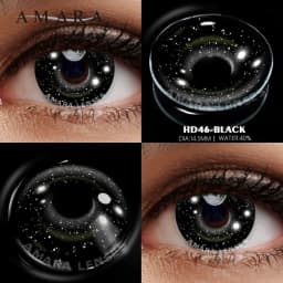 AMARA Cosplay Color Contact Lenses for Eyes Anime Eye Lens 1Pair White Black Lenses Contact Lenses Cosmetic Color Lens Eyes