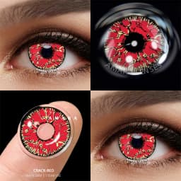 AMARA Cosplay Color Contact Lenses for Eyes Anime Eye Lens 1Pair White Black Lenses Contact Lenses Cosmetic Color Lens Eyes