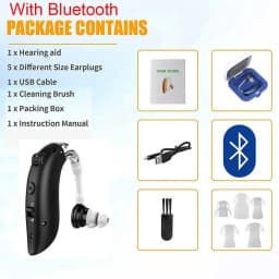 Bluetooth Hearing Aid Amplifiers USB Charge Hearing Aids Audifonos Sound Devices Volume Control Adjustable Tone Loss Ompensation
