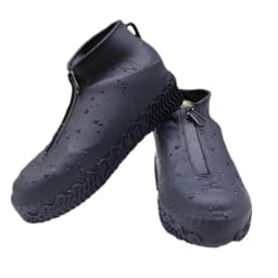 Zipper Rain Boots Waterproof Shoe Cover Silicone Unisex Outdoor Solid Waterproof Non-slip Wear-Resistant Reusable Easy Wearing