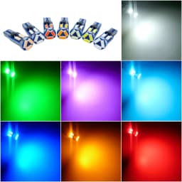 10pcs T5 Led Bulb Car Interior Dashboard Lights Instrument Lamp For Honda Civic Accord CRV Subaru Forester Outback Impreza