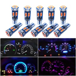 10pcs T5 Led Bulb Car Interior Dashboard Lights Instrument Lamp For Honda Civic Accord CRV Subaru Forester Outback Impreza