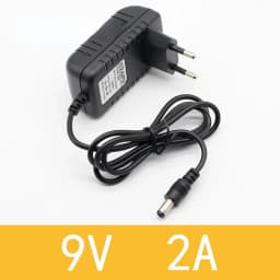 1PCS High Quality AC/DC 9V 2A Switching Power Supply Adapter Reverse Polarity Negative Outside EU Plug 5.5mm X 2.1mm-2.5mm