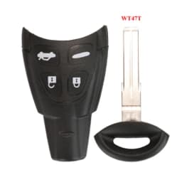 BEST KEY Remote Car Key Shell Case For Saab 9-3 93 2003-2007 Replacement Keyless Fob Case 4 Buttons Uncut Blade Smart Card