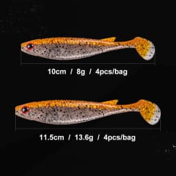 NOEBY 10cm 8g 11.5cm 13.6g Soft Lure Silicone Bait Jigging Wobbler Paddle Tail Drive Shad Artificial Swimbait Pike Leurre Souple