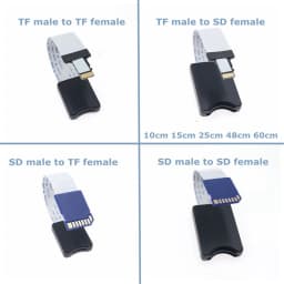 10cm 60cm TF Male Female To Micro SD Female Male Card Reader Extension Adapter Cable Extender For Car GPS Phone TV Camera