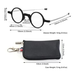 Portable Folding Anti Blue Light Reading Glasses With Case Women Men Round Presbyopia Eyeglasses Design Hyperopia Eyewear