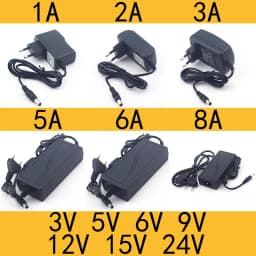 AC 110-240V DC 3V 5V 6V 9V 12V 15V 24V 0.5A 1A 2A 3A 5A 6A 8A Universal Power Adapter Supply Charger Adapter EU US for LED Light