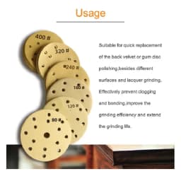 6 Inch 15 Holes Hook and Loop Sanding Disc 150MM Sandpaper Wet & Dry 60-2000 Grits Aluminum Oxide for Car Wood Auto Polishing