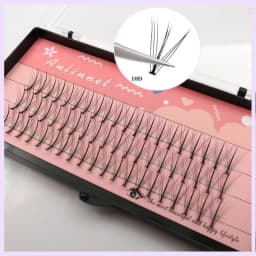 Anlinnet Professional Makeup 60 Clusters Personal Cluster Eyelash Single Tuft of M Sandwich Eyelash Grafting False Eyelashes