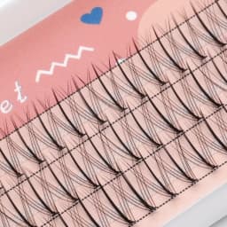 Anlinnet Professional Makeup 60 Clusters Personal Cluster Eyelash Single Tuft of M Sandwich Eyelash Grafting False Eyelashes