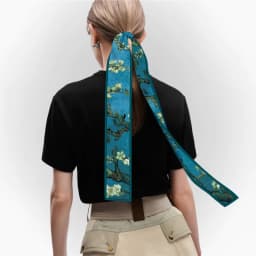 Van Gogh Oil Painting Scarf New Scarf Women Bag Hair Skinny Silk Scarves Designgn Foulard Neckerchief Headband For Ladies