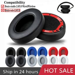 Studio 2/3 Pair Replacement Foam EarPads Earmuffs Ultra-soft Sponge Cushion For Beats Studio 2 3 Wired Wireless Headset Parts