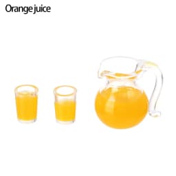 1/12 Scale Simulation Miniature Drinking Model Drinks Jug Cup Coffee Milk Lemon Water Orange Juice Doll Accessories