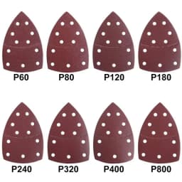 10pc Mouse Detail Sander Sandpaper 11 Holes Triangular Sanding Paper for Multi Sander Bosch PSM 160A Detail Palm 40-2000 Grits