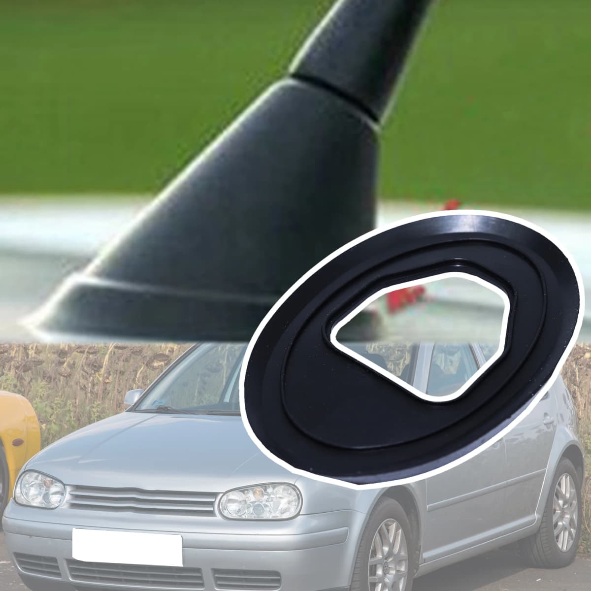 Roof Mast Whip Aerial Antenna Rubber Base Gasket For VW Golf 4 MK4 MK3 Seal Pad Replacement 2006 2005 2004 2003 2002 2001 2000