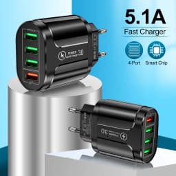 Vumpach 4 Ports USB Fast Charger Quick Charge 3.0 48W Wall Mobile Phone Fast Charging For iPhone Samsung Xiaomi Adapter Travel