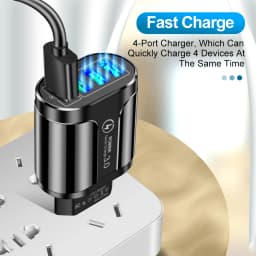 Vumpach 4 Ports USB Fast Charger Quick Charge 3.0 48W Wall Mobile Phone Fast Charging For iPhone Samsung Xiaomi Adapter Travel