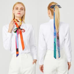 New Fashion Brand Scarf Women Hair Scarf Female Belt Design Skinny Bag Scarves For Ladies Silk Scarf Tie Bag Ribbons
