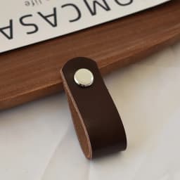IHOMCASA Brass Furniture Cabinet Handle Drawer Door Knobs Kitchen Dresser Wardrobe Handle Cupboard Brown Leather Cabinet Pull