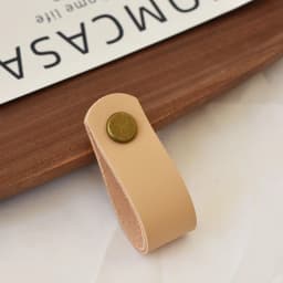 IHOMCASA Brass Furniture Cabinet Handle Drawer Door Knobs Kitchen Dresser Wardrobe Handle Cupboard Brown Leather Cabinet Pull