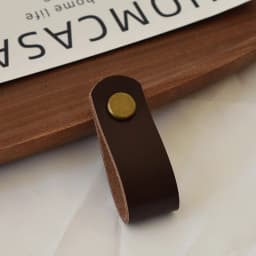IHOMCASA Brass Furniture Cabinet Handle Drawer Door Knobs Kitchen Dresser Wardrobe Handle Cupboard Brown Leather Cabinet Pull