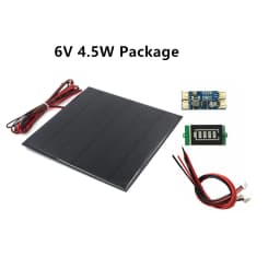 6V 3W 4.5W 6W 9V 4.2W 12V 2W Solar Panel /Solar Min Battery Charger /Battery Display DIY KIT PH 2.0 Cable