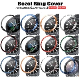 2in1 Bezel Ring + Case For Samsung Galaxy Watch 3 41mm 45mm TPU Protector Cover Anti-Scratch Stainless Steel Decorative Frame