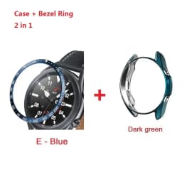 2in1 Bezel Ring + Case For Samsung Galaxy Watch 3 41mm 45mm TPU Protector Cover Anti-Scratch Stainless Steel Decorative Frame