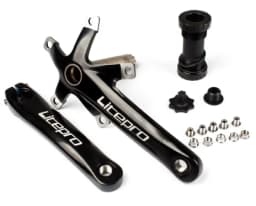 Litepro Folding Bicycle Crank Aluminum Alloy 170mm Hollow Integrally MTB Mountain Bike BCD 130 Crankset Tooth Plate Parts