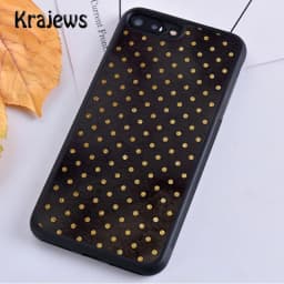 Krajews Red Black Gold Polka dots Dot Phone Case Cover For iPhone 16 15 SE2020 14 6 7 8 plus 11 12 13 pro max coque Fundas