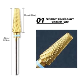 New 5 IN 1 Tapered Carbide Nail Drill Bits Two-Way Carbide Bit Drill Accessories Milling Cutter for Manicure Left and Right Hand