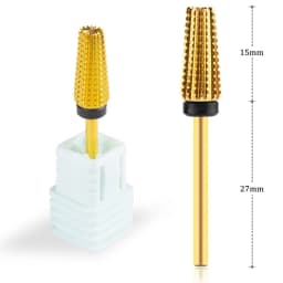 New 5 IN 1 Tapered Carbide Nail Drill Bits Two-Way Carbide Bit Drill Accessories Milling Cutter for Manicure Left and Right Hand