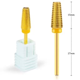 New 5 IN 1 Tapered Carbide Nail Drill Bits Two-Way Carbide Bit Drill Accessories Milling Cutter for Manicure Left and Right Hand