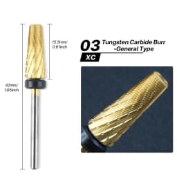 New 5 IN 1 Tapered Carbide Nail Drill Bits Two-Way Carbide Bit Drill Accessories Milling Cutter for Manicure Left and Right Hand
