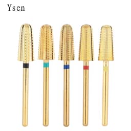 New 5 IN 1 Tapered Carbide Nail Drill Bits Two-Way Carbide Bit Drill Accessories Milling Cutter for Manicure Left and Right Hand