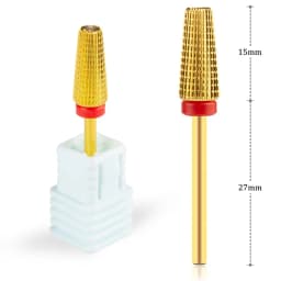 New 5 IN 1 Tapered Carbide Nail Drill Bits Two-Way Carbide Bit Drill Accessories Milling Cutter for Manicure Left and Right Hand