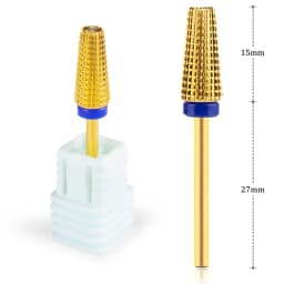 New 5 IN 1 Tapered Carbide Nail Drill Bits Two-Way Carbide Bit Drill Accessories Milling Cutter for Manicure Left and Right Hand