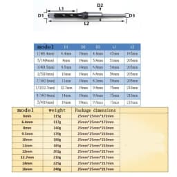HSS Twist Drill Bits Woodworking Drill Tools Kit Set Square Auger Mortising Chisel Drill Set Square Hole Extended Saw 6.0mm~16mm