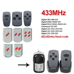 Clone Garage Door Remote 868 MHz / 433MHz For Digital D302 D304 D313 433 D323 D382 D384 131 868 Command 211 212 214 221