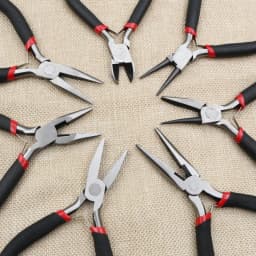 1 Piece Stainless Steel Needle Nose Pliers Jewelry Making Hand Tool Black 12.5cm