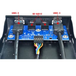 2 Port USB 3.0 Hub Splitter HD Audio 3.5mm Earphone Jack Mic Interface Front Panel Bracket Adapter for PC 20 Pin 3.5" Floppy Bay