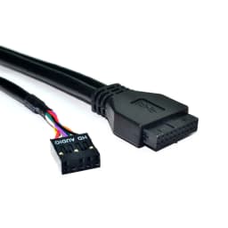 2 Port USB 3.0 Hub Splitter HD Audio 3.5mm Earphone Jack Mic Interface Front Panel Bracket Adapter for PC 20 Pin 3.5" Floppy Bay