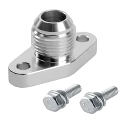 Turbo Timer Oil Drain Flange AN10 Bolt Distance 38mm Fits MHI TD02~TD06 / IHI RHF4 RHB4 RHB5 KKK K03 K04 Bolts Silver