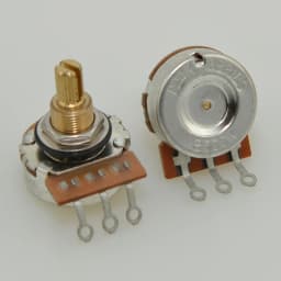 1 Piece 3/8" Brass Short Long Split Shaft Potentiometers Pots 250K 500K Option for Electric Guitar and Bass Tone Volume Parts